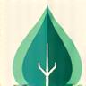 Water drop with a leaf icon